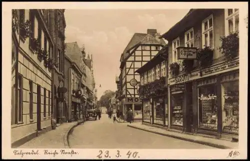 Salzwedel Geschäftsstraße, Geschäfte u.a. Sarotti-Geschäft 1940