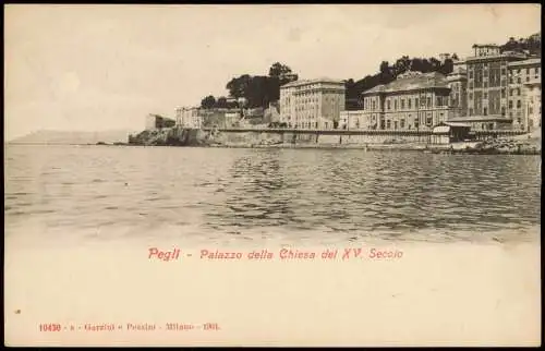 Pegli-Genua Genova (Zena) Pegli Palazzo della Chiesa del XV. Secolo 1900