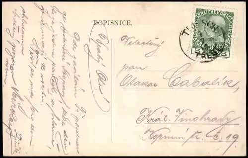 Postcard Triesch Třešť Panorama-Ansicht Gesamtansicht 1910