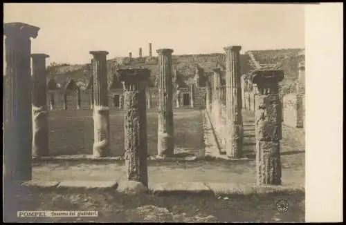 Cartoline Pompei Caserma dei gladiatori (antike Gladiatoren-Arena) 1900