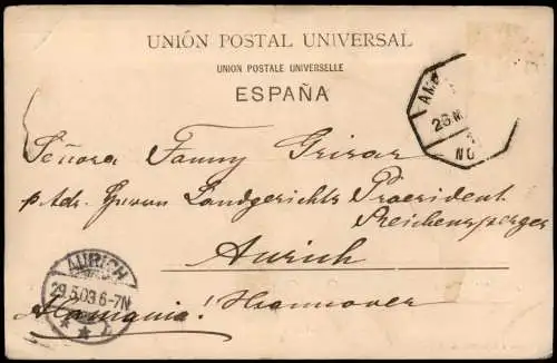 Postales San Sebastian Donostia Donosti Piaza la Zuriolla Baskenland 1903