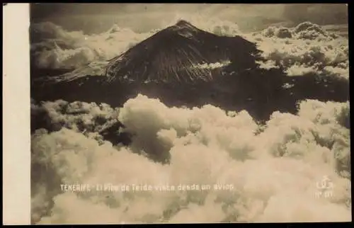 Teneriffa El Pico de Teide visto desde un avion  Luftaufnahme Canaris
 1930