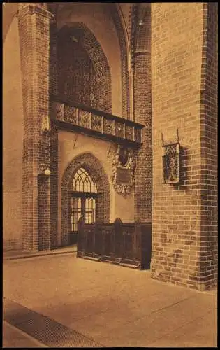 Lüneburg St. Johanniskirche Blick aus dem äußeren südl. Seitenschiff  1910