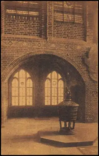 Lüneburg St. Johanniskirche Stern'sche Gruft-Kapelle Taufkessel von 1540 1910