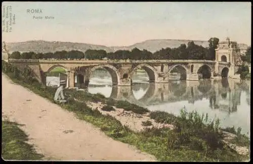 Cartoline Rom Roma Ponte Molle 1911