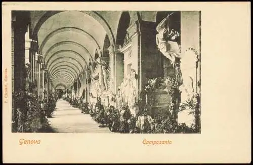 Cartoline Genua Genova (Zena) Camposanto 1900