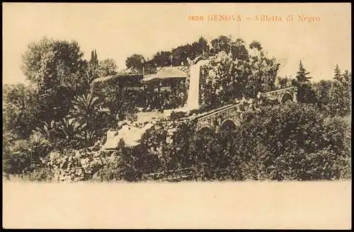 Cartoline Genua Genova (Zena) Ville Villen Ansicht Villetta di Negro 1900