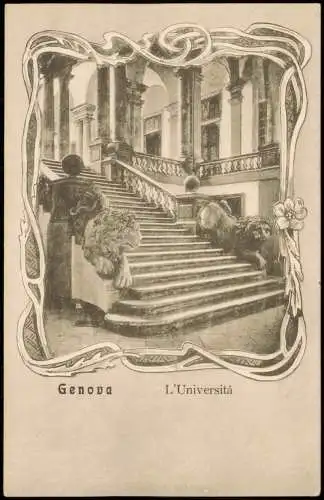 Genua Genova (Zena) Universität L'Universitá Innenansicht Treppe 1910