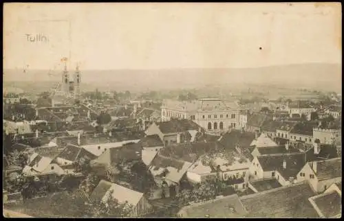 Ansichtskarte Tulln an der Donau Blick über die Stadt 1916