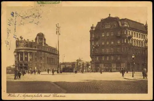 Ansichtskarte Wien Aspernplatz Urania 1921