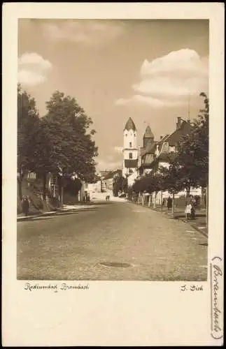 Ansichtskarte Bad Brambach Straßenpartie 1933