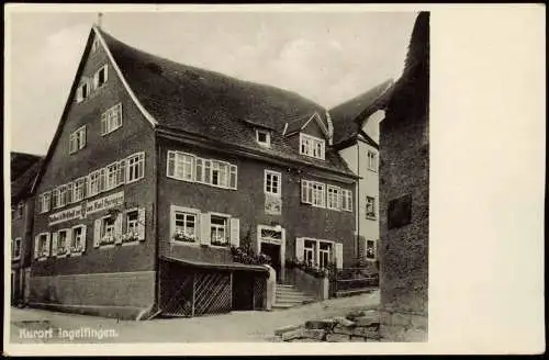 Ansichtskarte Ingelfingen Bäckerei u. Gasthaus zur Traube 1936