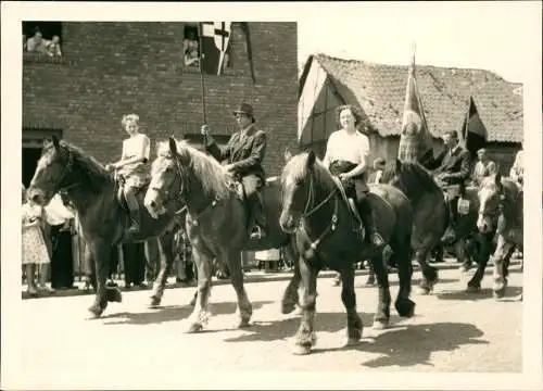 Foto Köln Reiter Festumzug Katholiken Tag 1956 Foto