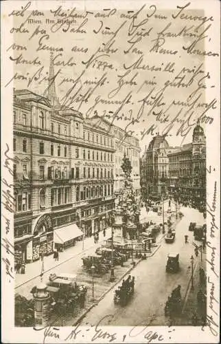 Ansichtskarte Wien Am Graben Autos 1920 gel Inflafrankatur 500 Schilling