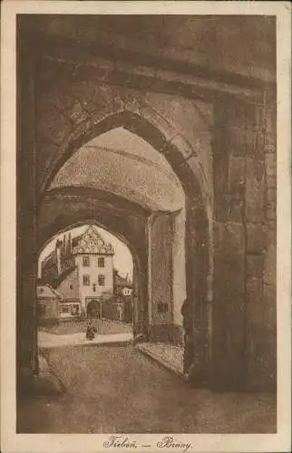 Postcard Třeboň Stadttor Třeboň. – Brainy. 1926