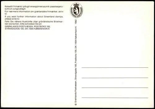 Briefmarken-Ansichtskarte Philatelia 82 Grönland Dänemark Danmark 1982