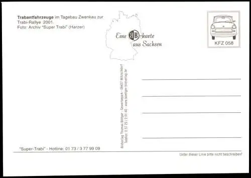 Ansichtskarte Zwenkau Trabant / Trabi Trabi-Rallye Tagebau Auto 2001