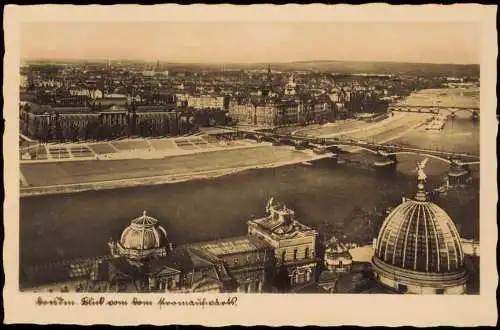 Ansichtskarte Äußere Neustadt-Dresden Blick auf die Stadt - Fotokarte 1930