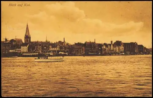 Ansichtskarte Kiel Stadt Fähre 1912