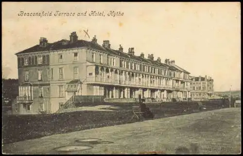 Beaconsfield Jerrace and Hotel, Hythe Großbritannien England 1910