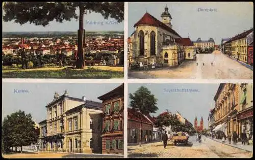 Marburg an der Drau Maribor 4 Bild Kasino Domplatz Tegetthoffstrasse 1916