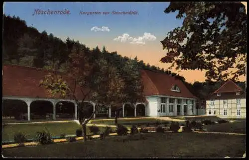 Ansichtskarte Nöschenrode-Wernigerode Kurgarten Zur Storchmühle 1910