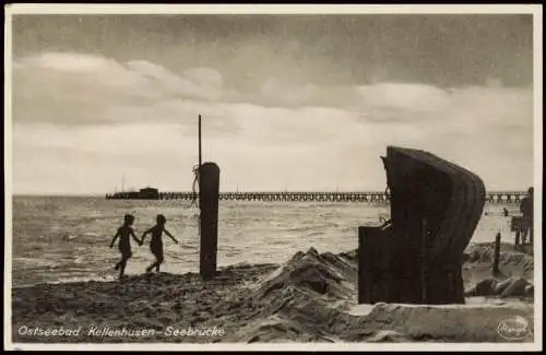 Ansichtskarte Kellenhusen (Ostsee) Ostseebad Ostsee Strand Seebrücke 1930