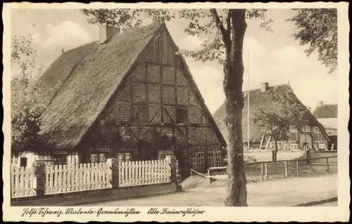 Bad Malente-Gremsmühlen-Malente Strassen Partie mit Alte Bauernhäuser 1943