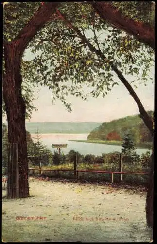 Bad Malente-Gremsmühlen-Malente Blick auf den Dieksee und Holm 1912