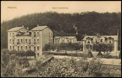 Ansichtskarte Malente Partie am Hotel Cäcilienruh 1910