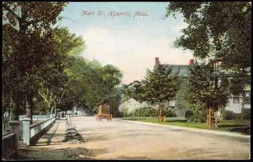 Hyannis (Massachusetts) Strassen Ansicht, City View Main St., Hyannis 1910