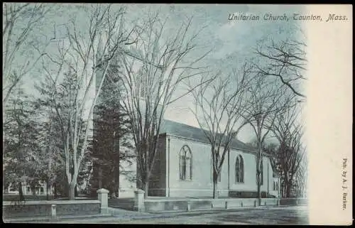 Postcard Taunton Unitarian Church, Taunton, Kirche 1910