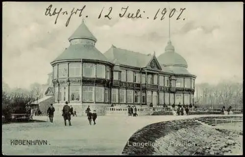 Postcard Kopenhagen København Langelinies Pavillon 1907