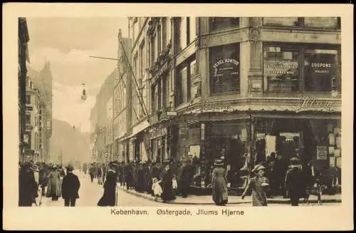 Kopenhagen København Østergade, Jllums Hjørne, Geschäfte Geschäftsstraße 1910