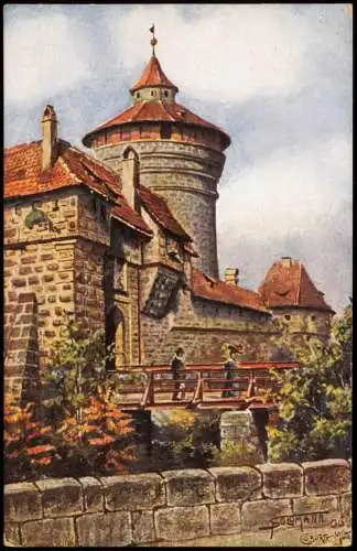 Ansichtskarte Nürnberg Frauentor (sign. Künstlerkarte) 1910