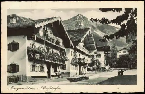 Ansichtskarte Marquartstein Ortsansicht Häuser Partie i.d. Dorfstrasse 1938