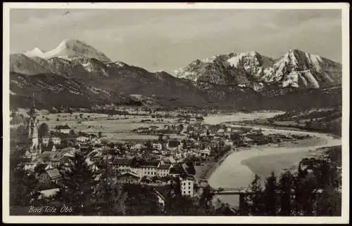 Ansichtskarte Bad Tölz Panorama-Ansicht 1938