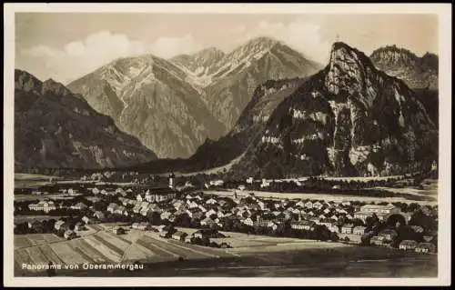 Ansichtskarte Oberammergau Panorama-Ansicht 1930