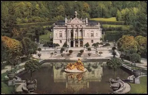 Ansichtskarte Linderhof-Ettal Schloss Linderhof (Castle in Bavaria) 1910