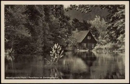 Wernigerode Harz Forsthaus im Christianental Umland-Ansicht 1953