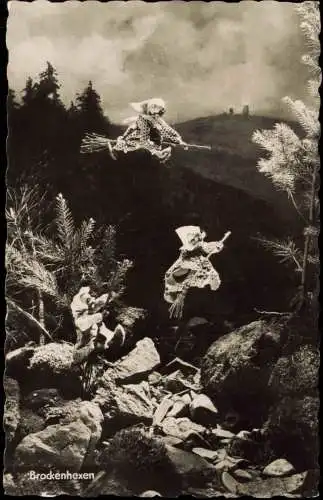 Ansichtskarte Ilsenburg (Harz) Brocken (Harz) Brockenhexen (DDR-Karte) 1959