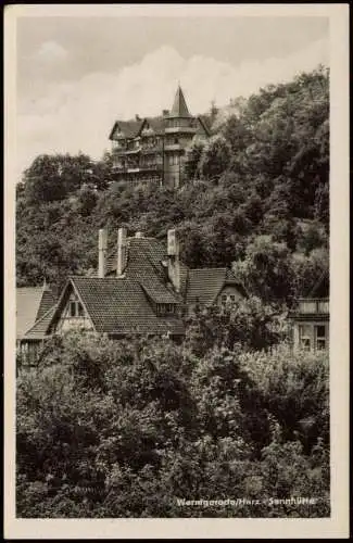 Ansichtskarte Wernigerode Harz Sennhütte Umland-Ansicht 1953