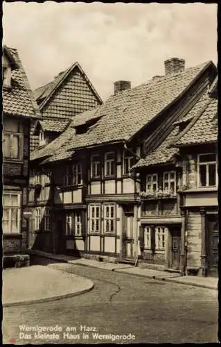 Wernigerode Stadtteilansicht, Das kleinste Haus in Wernigerode zur DDR-Zeit 1958