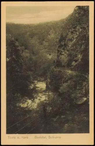 Ansichtskarte Treseburg Harz Bodetal, Partie an der Schurre 1910