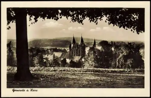 Ansichtskarte Gernrode-Quedlinburg Panorama-Ansicht 1955