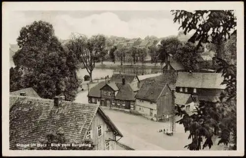 Ansichtskarte Stiege Teilansicht zur DDR-Zeit Blick vom Burgstieg 1954