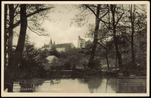 Ansichtskarte Ilsenburg (Harz) Ilsenburg Schloss (Castle) Teich-Anlage 1920