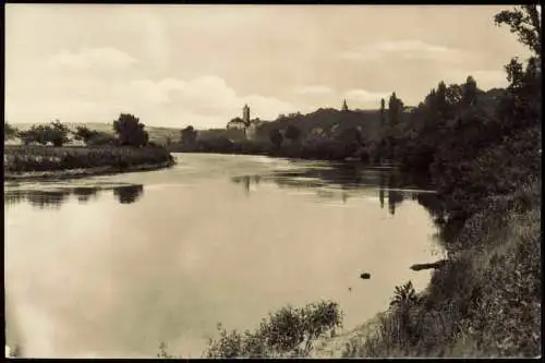 Naumburg (Saale) Stadtteilansicht mit Schönburg zur DDR-Zeit 1955