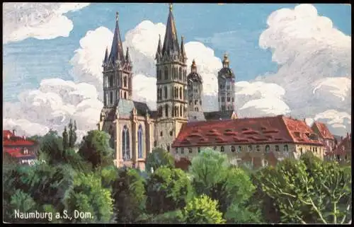 Naumburg (Saale) Naumburger Dom St. Peter und Paul (Künstlerkarte) 1910