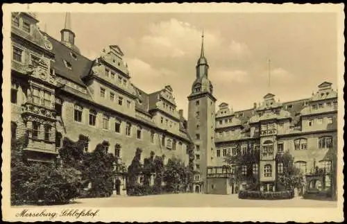 Ansichtskarte Merseburg Schloss Merseburg, Schlosshof (Castle) 1940